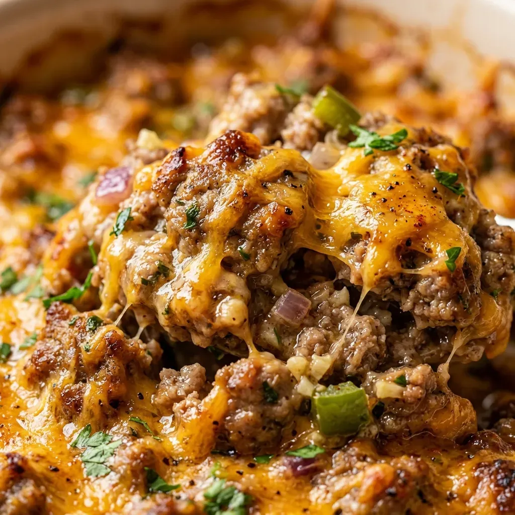 Low Carb High Protein Turkey Cheeseburger Casserole 4 Low Carb High Protein Turkey Cheeseburger Casserole