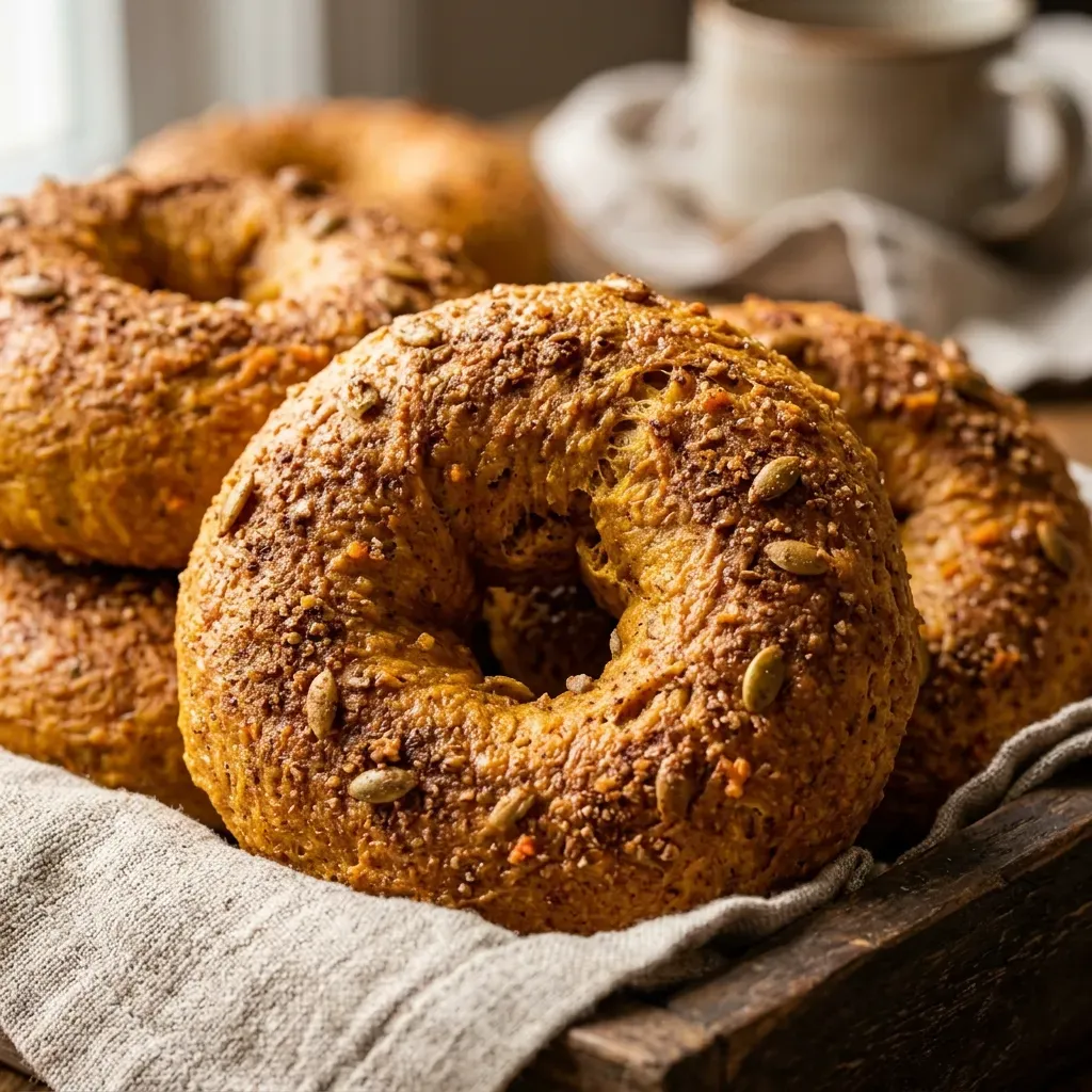 Maple Spiced Pumpkin Bagels