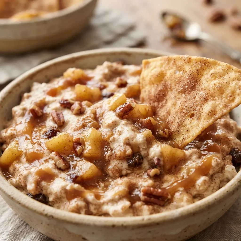 Apple Pie Dip with Cinnamon Tortilla Chips