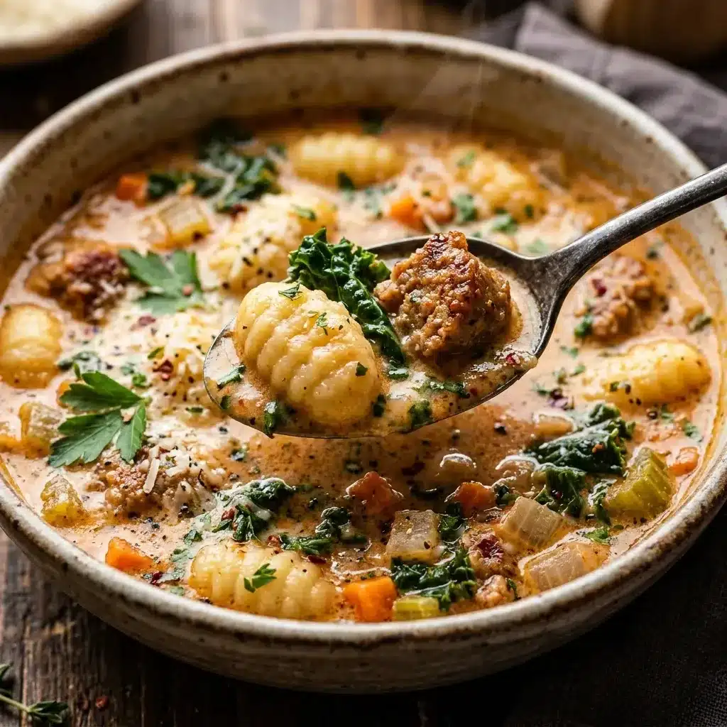Creamy Italian Sausage Gnocchi Soup