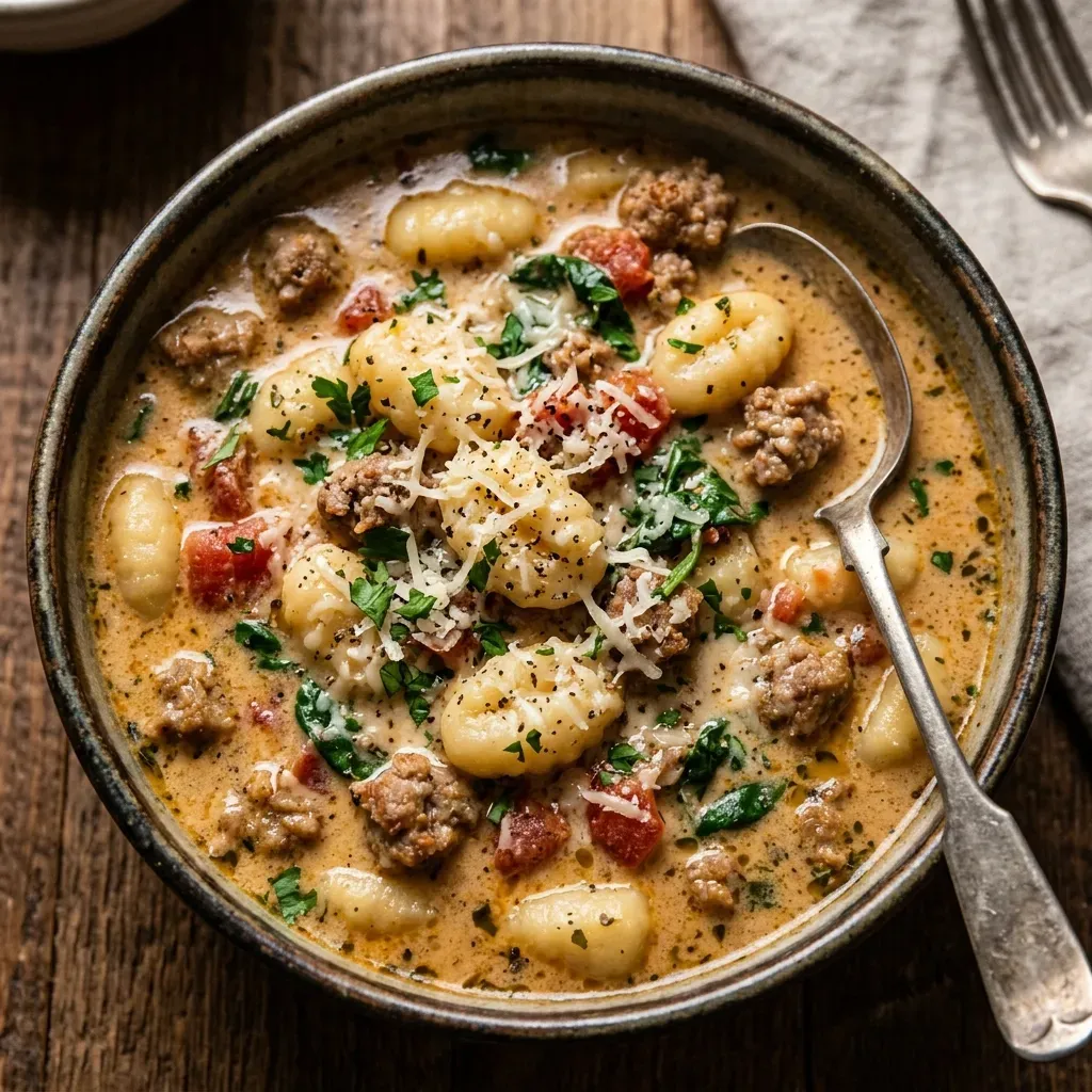 Creamy Italian Sausage Gnocchi Soup