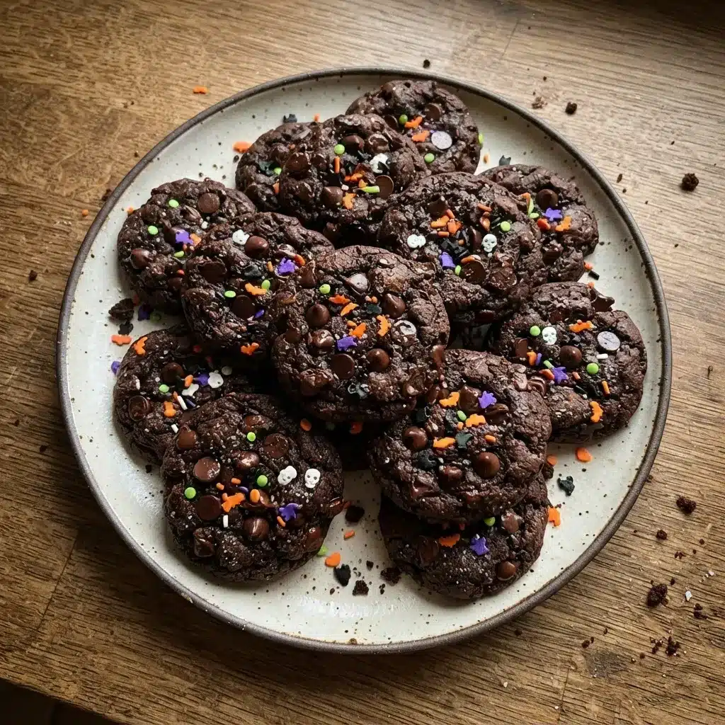 Dark Chocolate Halloween Cookies 6 Dark Chocolate Halloween Cookies