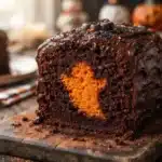 Easy Halloween Hidden Shapes Chocolate Cake