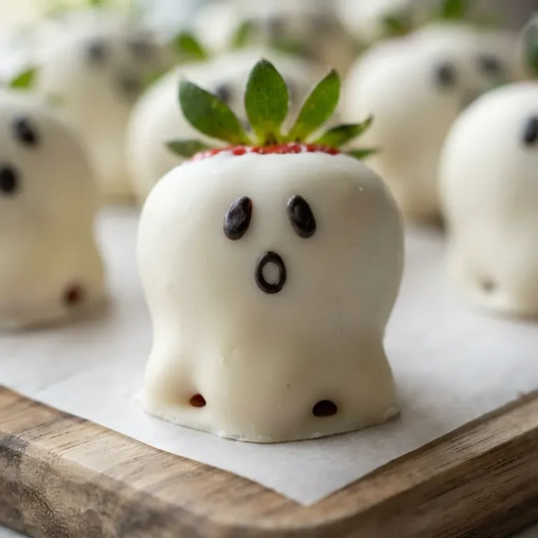Easy White Chocolate Strawberry Ghosts 4 Easy White Chocolate Strawberry Ghosts