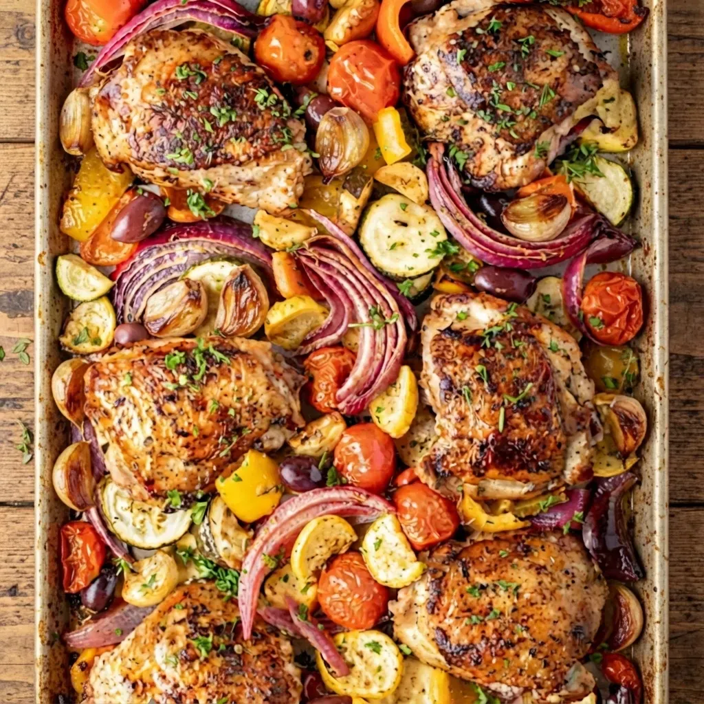 Greek Sheet Pan Chicken Dinner