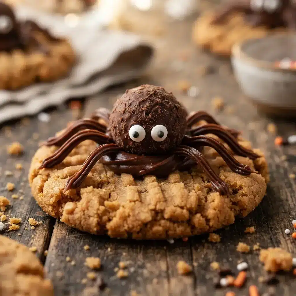Peanut Butter Spider Cookies