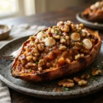 Twice-Baked Sweet Potatoes with Maple and Walnut