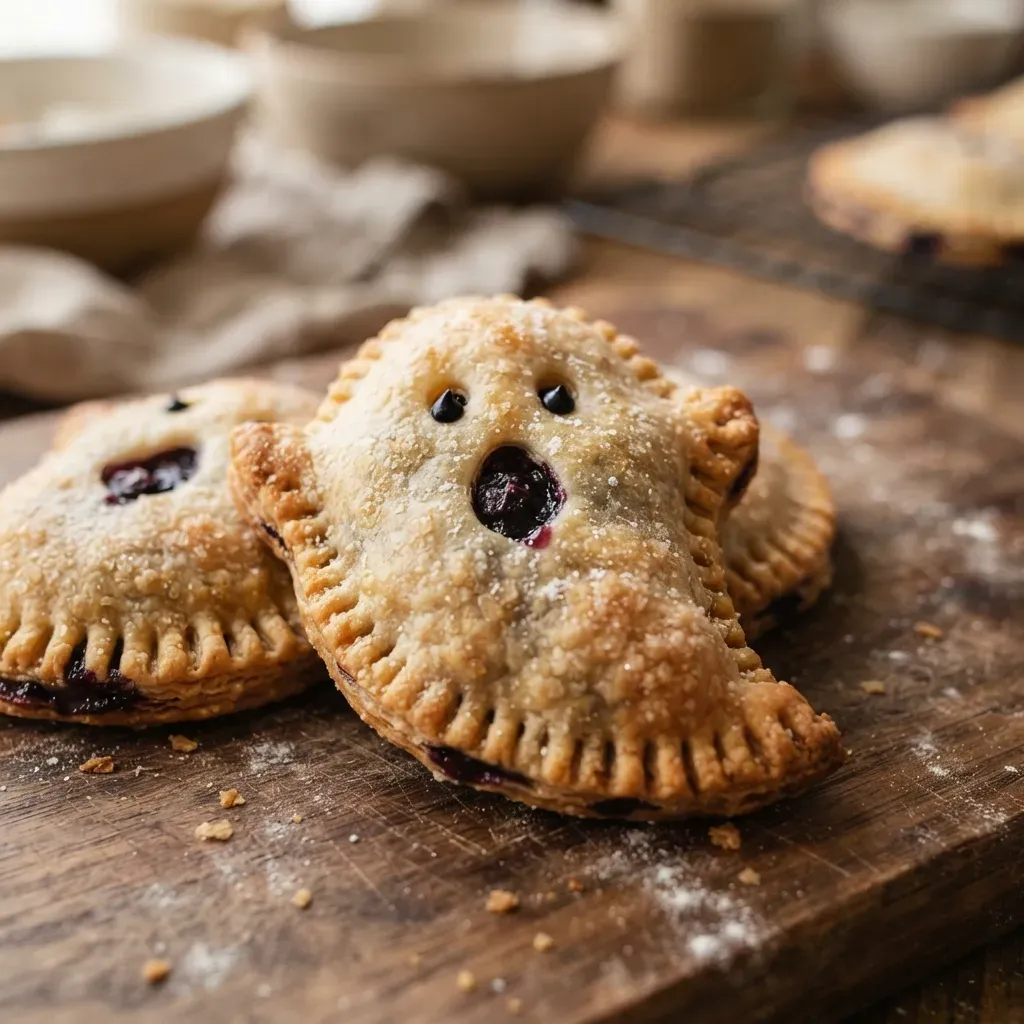 Vegan Blueberry Ghost Hand Pies 4 Vegan Blueberry Ghost Hand Pies