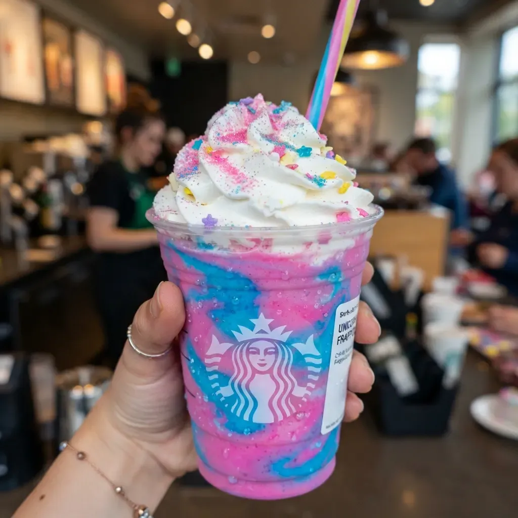 5-minute Unicorn Frappuccino recipe