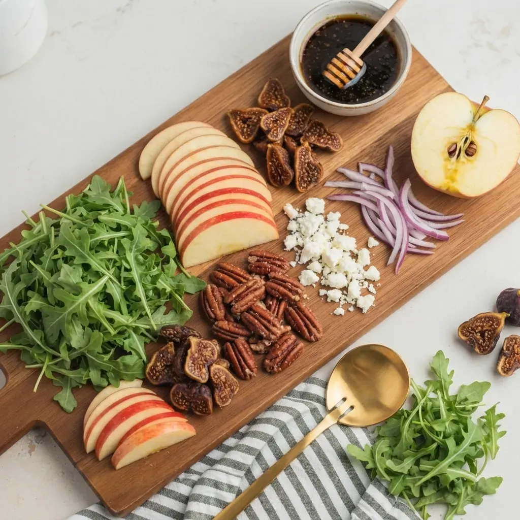 Apple Arugula Salad With Maple Pecans 4 Apple Arugula Salad With Maple Pecans