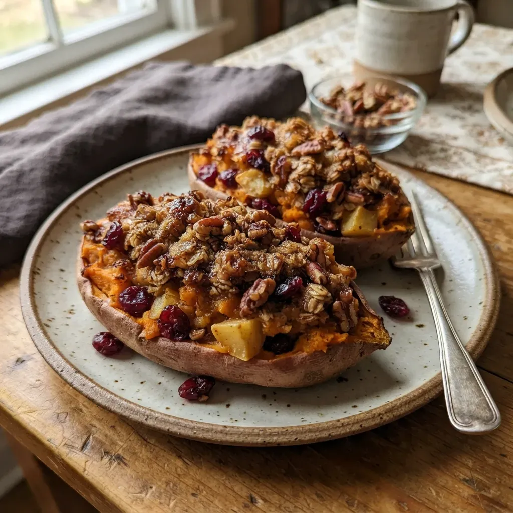 Cranberry Apple Twice-Baked Sweet Potatoes Recipe 4 Cranberry Apple Twice-Baked Sweet Potatoes Recipe