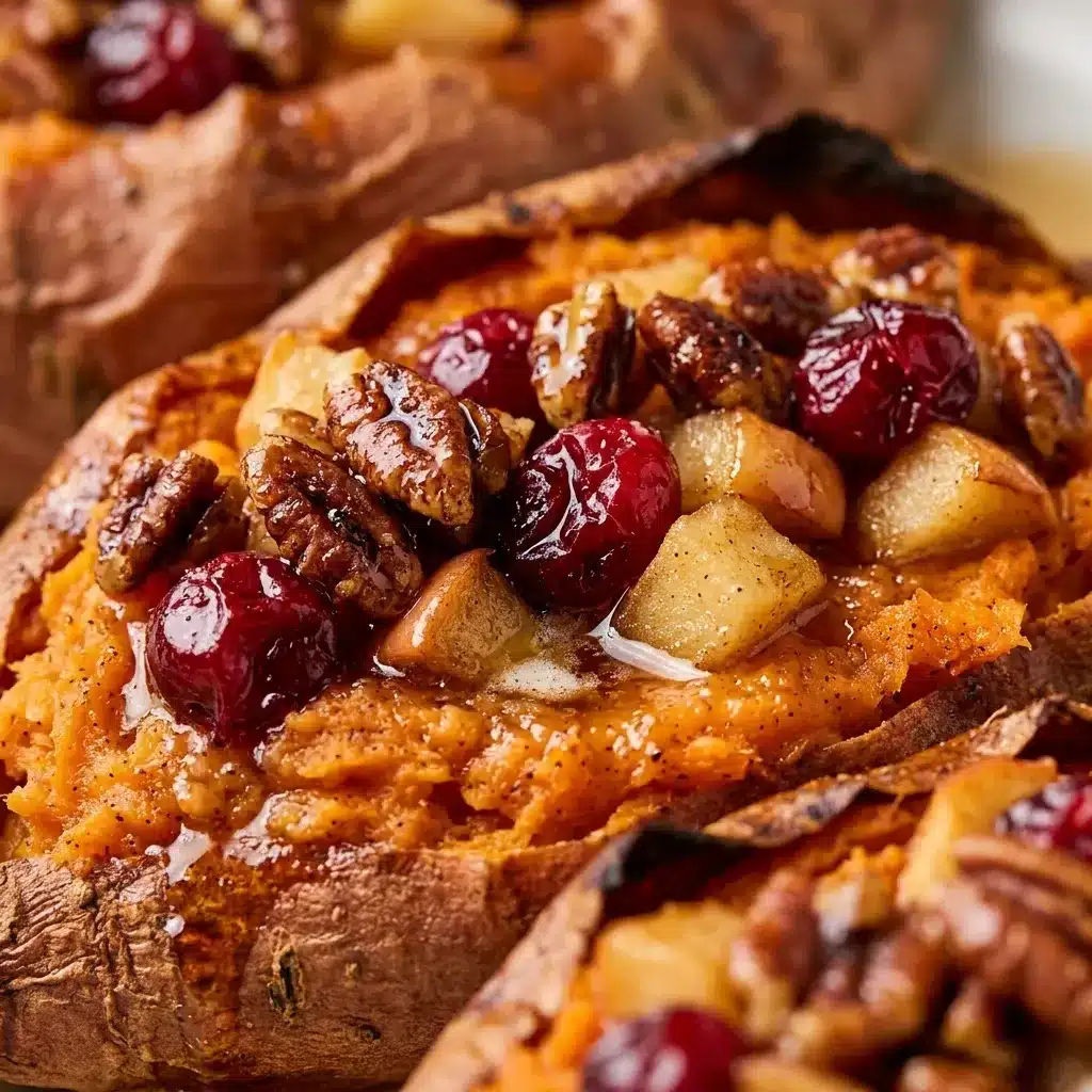 Easy Cranberry Apple Twice-Baked Sweet Potatoes