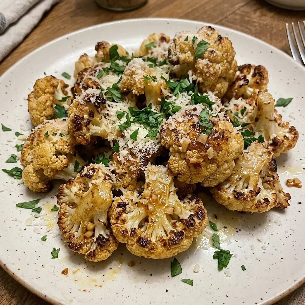 Garlic Butter Roasted Cauliflower