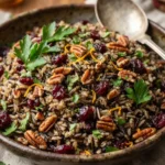 Thanksgiving Wild Rice Pilaf with Tangy Cranberries